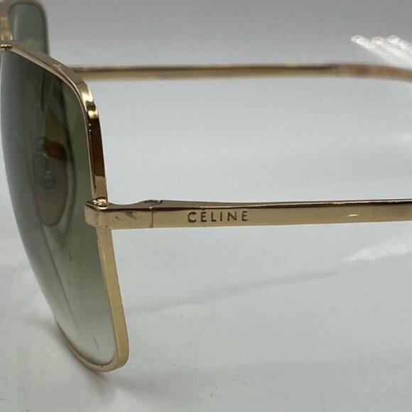 Celine Sunglasses - Style 41808 - Gold Tone - Green Gradient Lenses - Picture 2 of 5